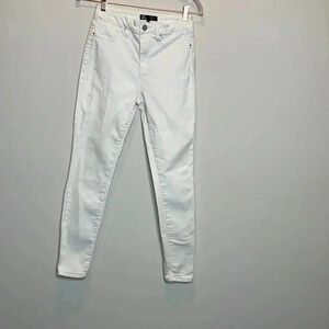 YMI Skinny High Rise White Denim Jeans